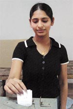 A first-time voter, who turned 18 this year