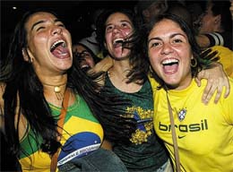 Brazilian soccer fans 