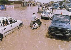 A Bathinda road after the rain.