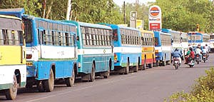The scene at one of the CNG filling stations