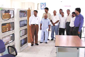 Members of the Somany Institute of Technology and Management taking a round of the institute.