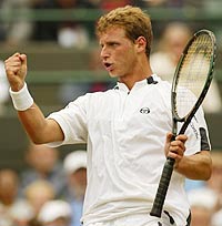 Argentina's David Nalbandian celebrates his victory