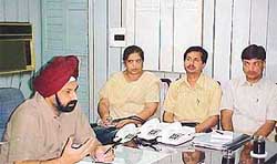 Mr G.S. Julka, General Manager, Telecom, and other officials of the Telecom Department