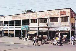 Building of Lajpat Rai Market near Lakkar Bridge in Ludhiana, which will be converted into a commercial complex 