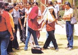 Freshers getting ragged in Daulat Ram College