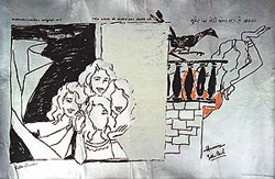 To raise funds for charity, the Aruna Asaf Ali Memorial Trust has invited bids for four prints (one of the prints here) of M.F. Husain donated to the trust recently. 