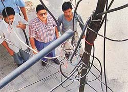 Live wires at East Model Gram in Ludhiana 