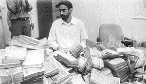 Bundles of currency stashed by suspended PPSC Chairman Ravinderpal Singh Sidhu