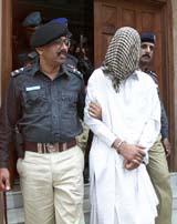 The Pakistani police escorts Ranger Inspector Waseem Akhtar