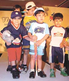 Children during a fashion show