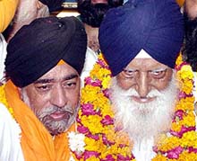Mr Paramjeet Singh Sarna with Mr Gurcharan Singh Tohra