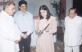 A wealth of nuggets: Former Social Welfare Minister Maneka Gandhi launching �Nature and Wealth�.