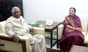 Former President K.R. Narayanan with his wife Usha Narayana