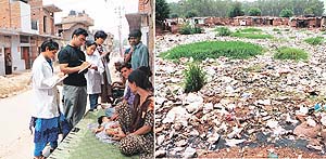 A team of doctors from GMCH, Sector 32, conducts a house-to-house survey in Sector 52