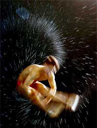 Alexandre Despatie from Canada sprays water