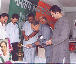Himachal Chief Minister Prem Kumar Dhumal opens a two-day media workshop