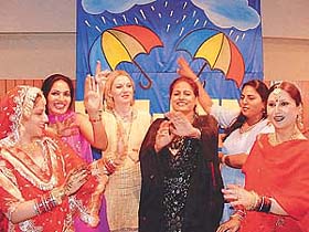 Members of the Roopika Ladies Club celebrate Teej 