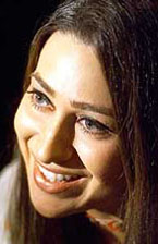 Indian actress Karisma Kapoor speaks to reporters