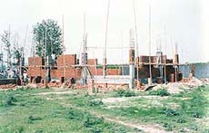 Construction work in full swing for the biomedical waste disposal project in Ludhiana.