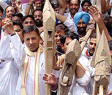 Activists of the Indian Youth Congress