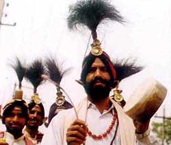 Shiv bhakats, popularly known as janghams, in their traditional dress