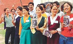 Members of the Chandigarh chapter of the Regional Tibetan Youth Congress 