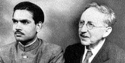 K. Natwar Singh with E. M. Forster at Cambridge in 1954.