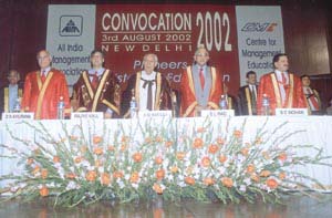 Delhi hosts the All India Management Association-Centre for Management Education Convocation, 2002.
