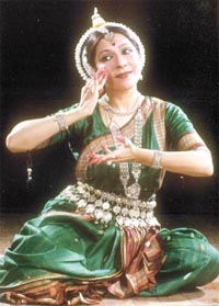 Madhumati strikes a pose during an Odissi performance