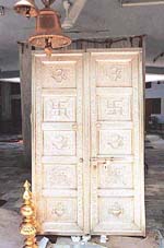 Two intricately-carved silver doors, designed and structured out of 10 kg silver by three master craftsmen from Jaipur, will shortly be installed in Pracheen Shiv Temple in Sector 24, Chandigarh.