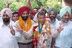 Judoka Bhupinder Singh, who won a bronze medal at the recently concluded Commonwealth Games