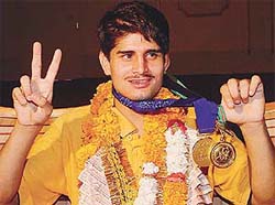 Krishan Kumar, who claimed a gold medal in wrestling in the Commonwealth Games-2002