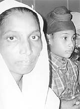 Kulwinder Kaur with her son