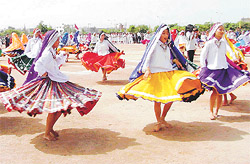 Children take part in a cultural programme on the occasion of Independence Day 