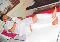 Gulshan Kumar recuperating in a Ludhiana hospital.