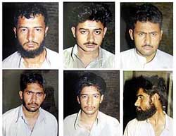 This Pakistan police combo released in Lahore on Friday shows photos of suspects in the recent attacks on Christian institutions in Pakistan