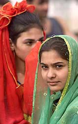 Afghan women during rehearsal for Monday's Independence Day