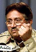 Gen. Pervez Musharraf addresses a news conference on Wednesday