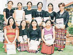 Students from Mizoram join a tourism programme at the ITFT in Chandigarh on Thursday.