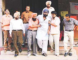 Harmanpreet Singh, a SOPU activist, being rushed to hospital after he complained of uneasiness while on fast at Punjab University on Thursday.