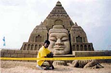 Surendra Patnaik, India's first sand sculpture artist