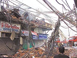 The site of the major fire 