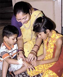 A sister reinforces the bond of love