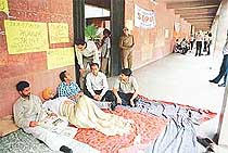 SOPU leaders sit on an indefinite hunger strike
