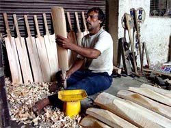 Girdhari Lal, a bat maker of the Jalandhar sports industry