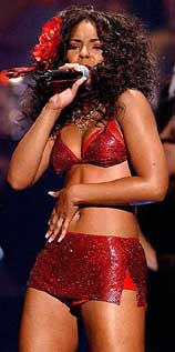 Ashanti performs at the Soul Train Lady of Soul Awards in Pasadena