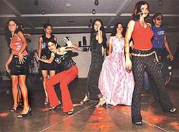 Students of the NIFD dance at a freshers� party in Hotel Shivalikview, Chandigarh