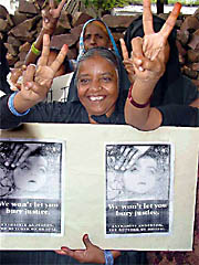 Fatima Bi, a victim of the Bhopal gas tragedy