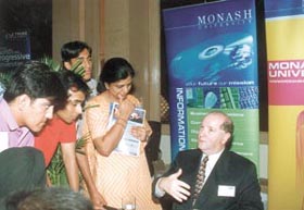 IDP Education Ltd director Henry A. S. Ledlie in a tete-a-tete with students. 