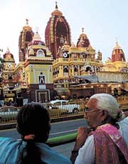 The Birla Mandir is all decked up on the occasion of Janamashtami.
